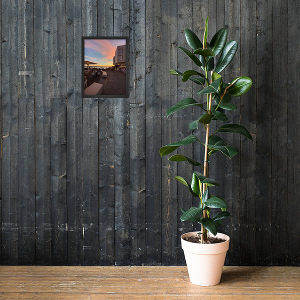 Lisbon Docks Sunset: Matte Framed Poster