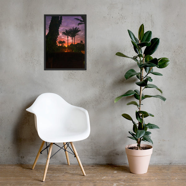 Abidjan Sunset View: Matte Framed Poster