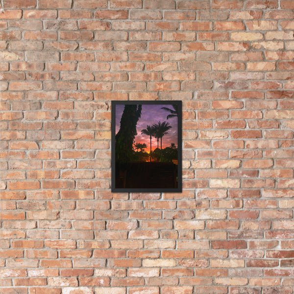 Abidjan Sunset View: Matte Framed Poster