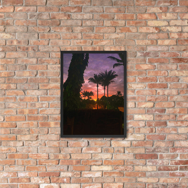 Abidjan Sunset View: Matte Framed Poster