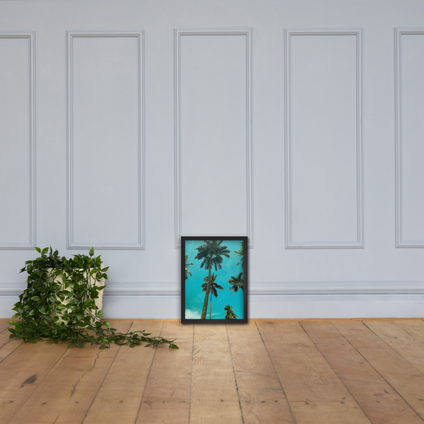 Abidjan Sky Palm Tree: Matte Framed Poster