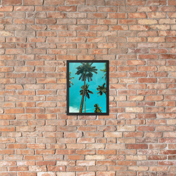 Abidjan Sky Palm Tree: Matte Framed Poster