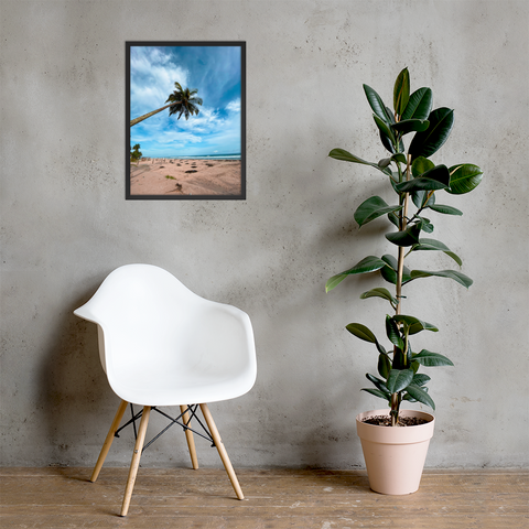 Abidjan Beach Sky Vibe: Matte Framed Poster