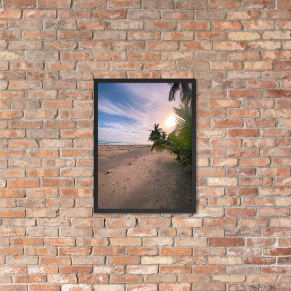 Abidjan Sunset Beach Vibe: Matte Framed Poster