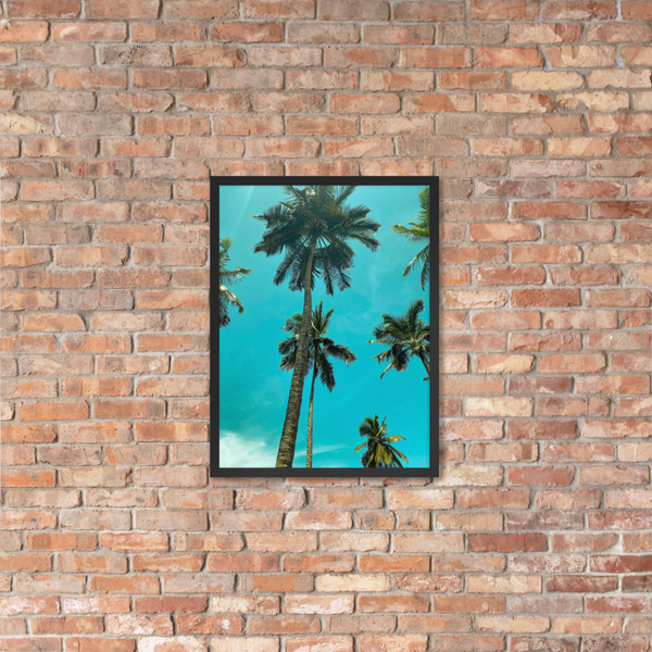 Abidjan Sky Palm Tree: Matte Framed Poster