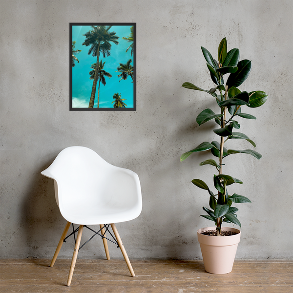 Abidjan Sky Palm Tree: Matte Framed Poster